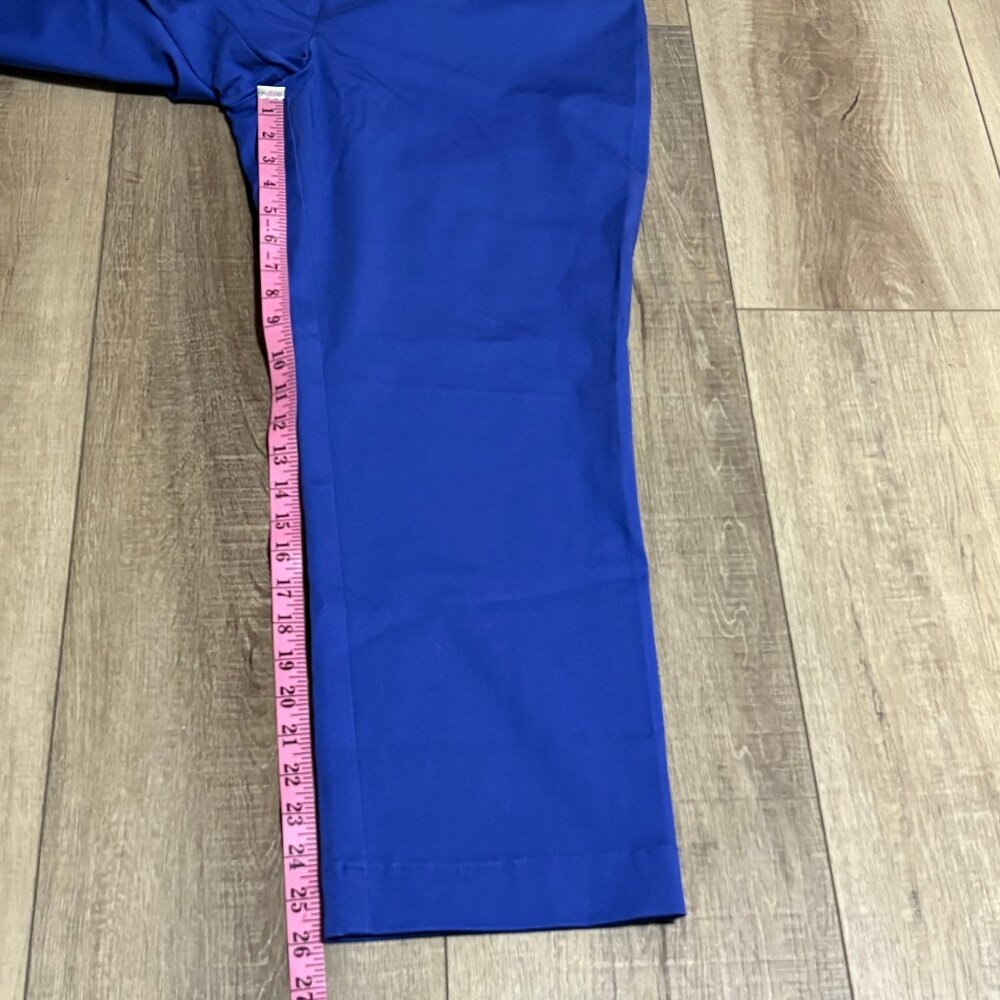 NWT LOFT Original Crop Chino Pants Size 14 Blue - Picture 9 of 11